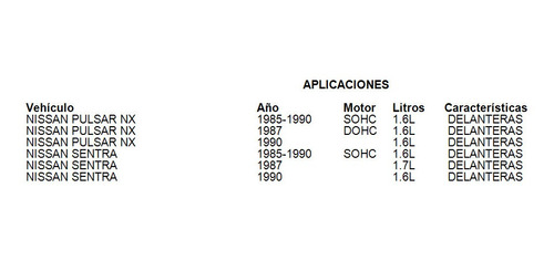 Balatas Delanteras Pulsar Nx 1985 Fritec 1.6l Nissan Foto 3