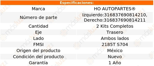 2 Sets Herrajes Tambor Tras Mazda B3000 94/02 Ho Autopartes Foto 2