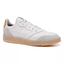 Tênis Masculino Casual Malbork Couro Off White Sola Borracha