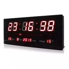 Relógio Parede Led Digital Calendário Temperatura Academia