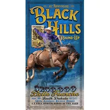 Pôster Retrô - Rodeo Black Hills - Decora - 33 Cm X 67 Cm