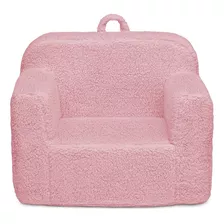 Delta Children Cozee Sherpa Chair, Espuma, Rosa