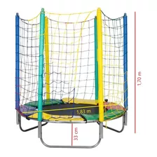 Cama Elástica Pula Pula 1,83 Papibrink C/ Molas Até 90 Kgs