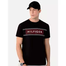 Camiseta Tommy Hilfiger Brand Love Chest Tee Preta