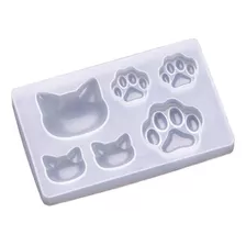 Molde Silicone Patinha Pingente Gatinho Resina Artesanato 