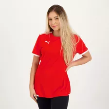 Camiseta Puma Teamliga Feminina Vermelha