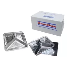 Marmitex De Aluminio Em Y 3 Div 900ml Marmitinha Cx 100 Cor Alumínio