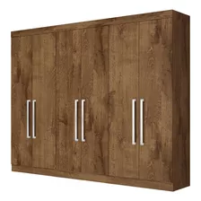 Guarda-roupa Casal Alba 6 Portas 4 Gavetas 100% Mdf Brauna -