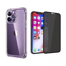 Capa Capinha+película Privacidade 3d Para iPhone 11 12 13 14