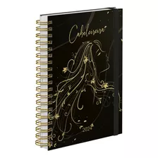 Agenda Cabeleireira + Comercial Salão De Beleza Preto Gold