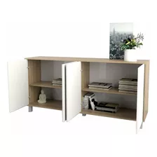 Mueble Bahiut Vajillero 4 Puertas 180 Cm Moderno Living Color Olmo Everest