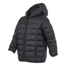 Campera Con Capucha Atomik Montreal Negro Niño