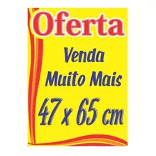 Cartaz Oferta Promoção 47x65 Amarelo P/ Mercado 100 Unidades