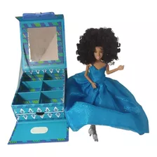 Joyero Alajero De Niña Elsa, Frozen Con Muñeca Barbie