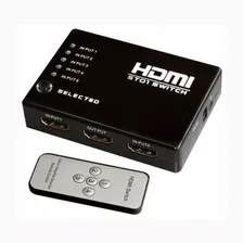 Switch Hdmi Selector 5 Entradas A 1 Salida - Control Remoto