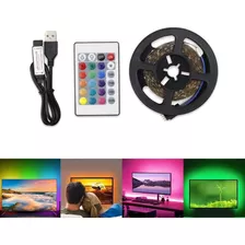 Tira Luces Led Rgb 5050 Usb 5m Decoracion Gamer Tv Pc