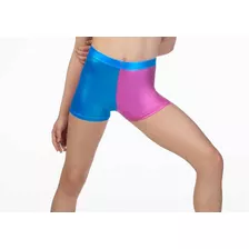 Short Metálico De Licra Para Niñas Gimnasia Harley Quinn 