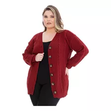  Casaco Feminino Tricô Plus Size Presente Dia Das Mães 011