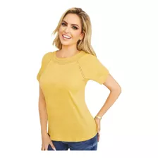 Blusa Casual Dama Moda Manga Corta