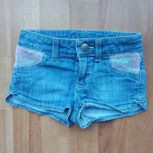 Benetton Short Jean Nena Talle Xxs Lentejuelas 