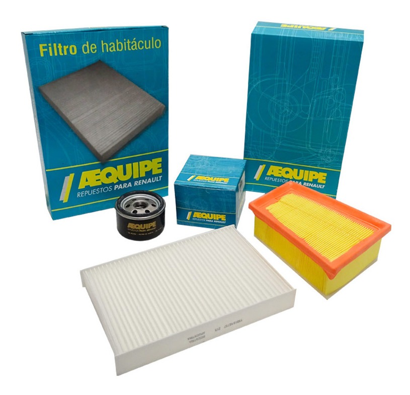 Kit Filtros Aire Aceite Habitaculo Clio2 Kangoo 1.6