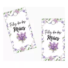 100 Tags Feliz Dia Das Mães 5x9 Lavandas - Envio Imediato