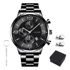 7pcs Reloj De Hombre Con Correa De Metal Con Fecha Traje