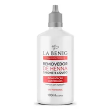 Removedor Henna La Benig 100ml Sabonete Liquido Sobrancelhas Cor Branco