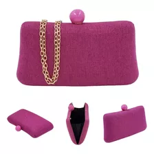 Bolsa Clutch De Festa Linho Carteira Com Alça Feminina Moda