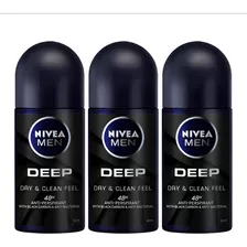 Nivea Deo Deep Roll On 50ml (x3)