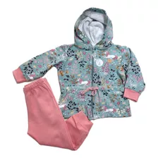 Conjunto Bebe Jogging Frizado Luz De Estrellita Beba Flores