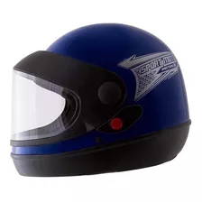 Capacete Masculino Adulto Sport Moto Pro Tork Cor Azul Desenho Solid Tamanho Do Capacete 56