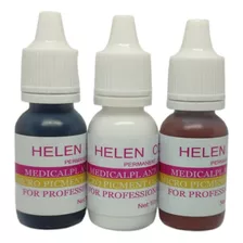 3 Pigmento Micropigmentação Microblading Helen Color 10ml
