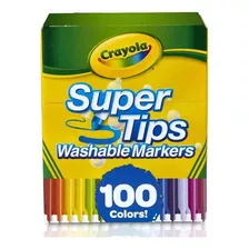 Marcadores Lavables Crayola Super Tips, 100 Colores 