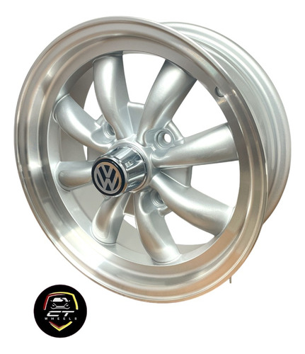 Kit De 2 Rines 15x5 4-130 P/volkswagen Vocho Sedan Escarabaj Foto 3