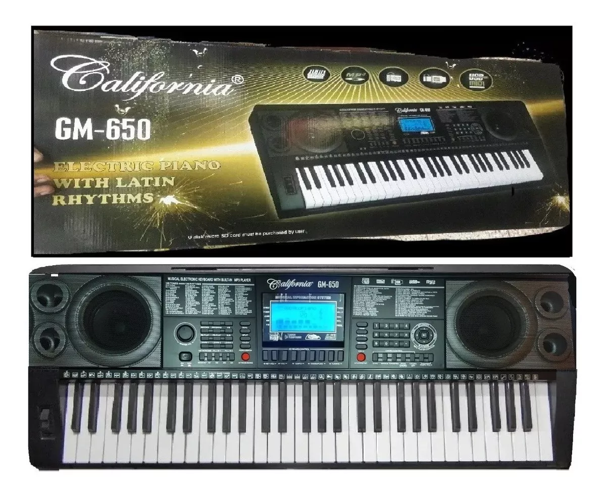 Organo California Gm650 Electrónico Midi Usb Teclas Pesada 