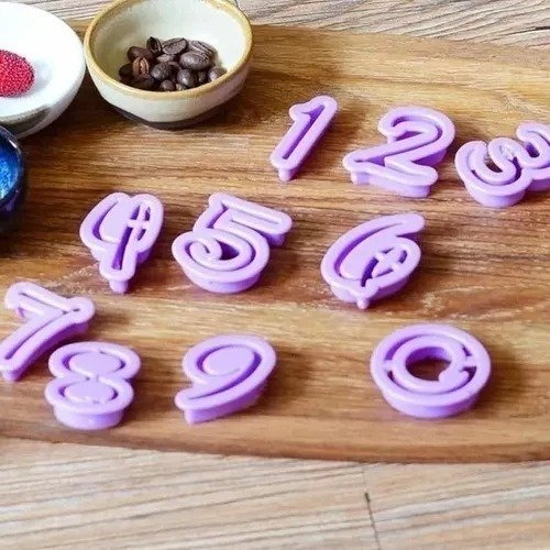 Set  Cortante X  10  Números Disney Cookies-porcelana Fría