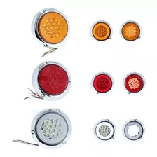 Plafon Redondo 14 Led Arillo Gel 4 Funciones Plano 12-24v F1