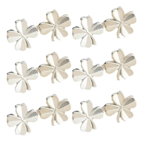 Clipe Extensor De Aperto De Cintura Clovers, Pacote Com 6 Silver  6