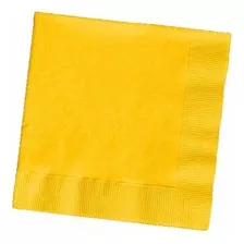 50 Servilletas Color Amarillo Excelente Calidad