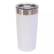 Copo Térmico Branco 591ml C/ Tampa Aço Inox Sublimação