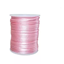 Fio De Seda Acetinado 2mm - Rolo 50 Metros Diversas Cores Cor Rosa-claro