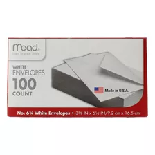 Mead 6 Sobres Blancos, 100 Unidades, Paquete De 2 (200 En To