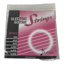 Juego De Cuerdas Para Guitarra Eléctrica 9-42 Acero Plata