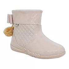 Bota Infantil Feminina Kidy Soft Pérola Pom-pom Original