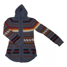 Campera Ayoreo De Lana De Alpaca - Barro Cocido