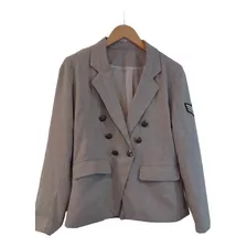 Blazer Gris Estilo Militar Botones