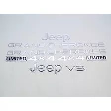 Kit Adesivo Emblema 3d Resinado Jeep Grand Cherokee Sport