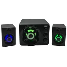 Parlante Bluetooth Subwoofer Gtc Spg-130 Led Negro 