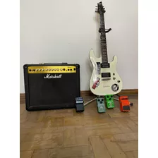 Guitarra Schecter Diamond Con Pedales Y Cubo Marshall